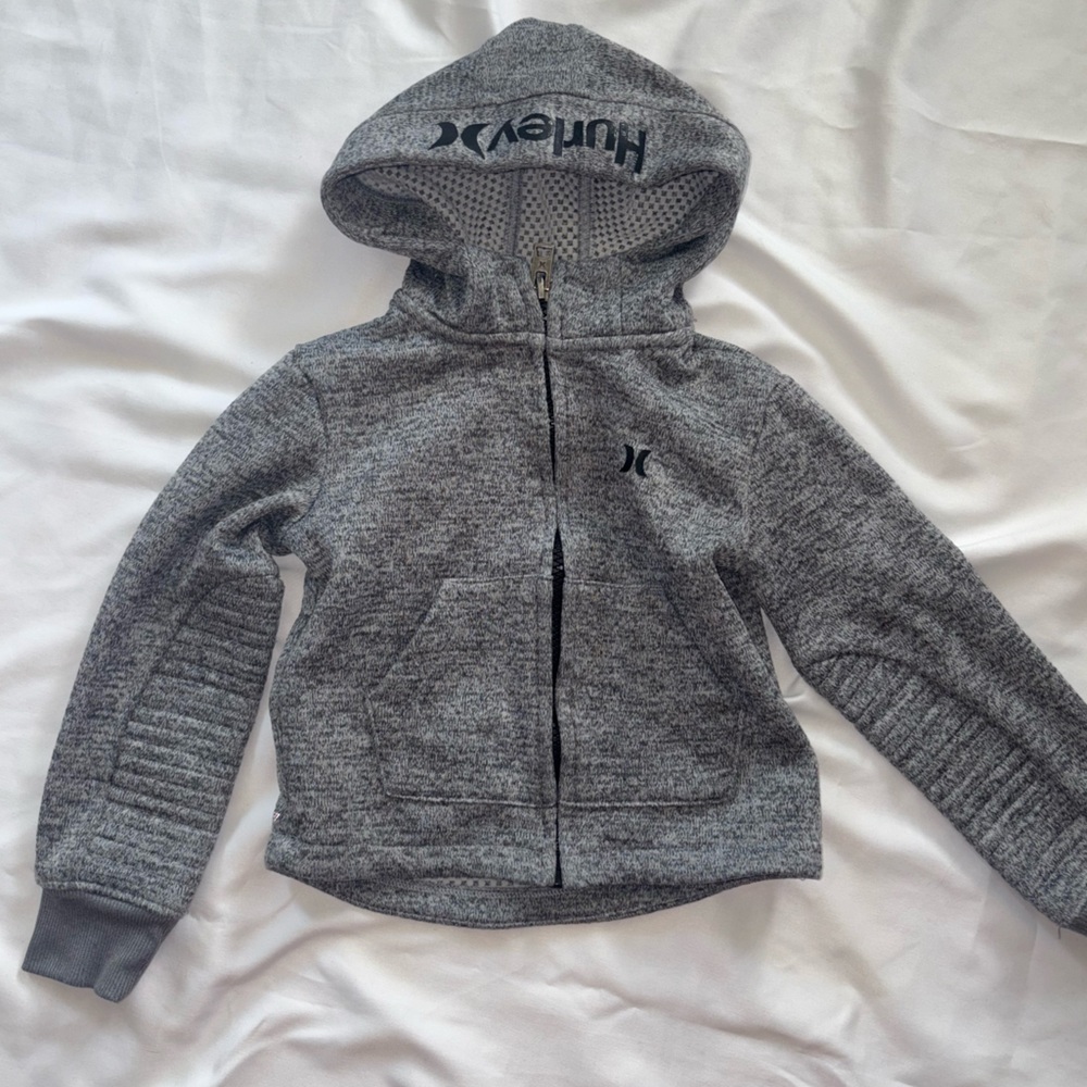 Hurley Kids 2T Charcoal Heather Hoodie, Kids Sweater, Boys Activewear, Fall